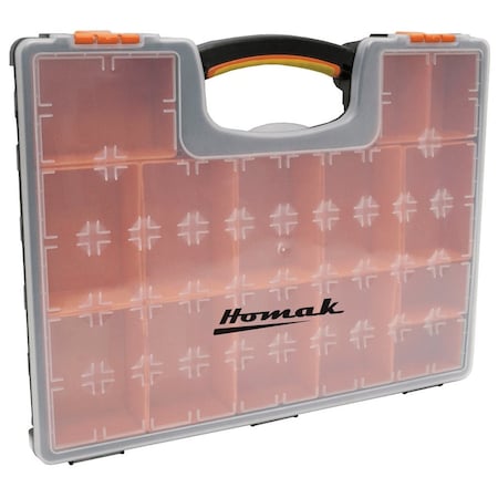 Homak Plastic Organizer w/ 22 Removable Bins HA01122238